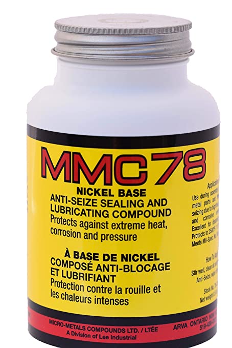 MMC78 Nickel Anti-Seize Sealing and Lubricating Thread Compound 8 oz with Brush Cap