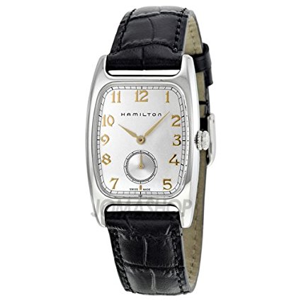 Hamilton Men's Boulton Black Leather Watch #H13411753