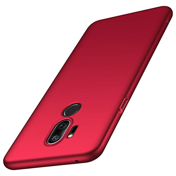 LG G7 Case, LG G7 ThinQ Case, Avalri Ultra Thin Anti-Fingerprint and Minimalist Hard PC Cover for LG G7 / LG G7 ThinQ (Red)