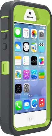 OtterBox DEFENDER SERIES Case for iPhone 5/5s/SE - Retail Packaging - KEY LIME (GLOW GREEN/SLATE GREY)