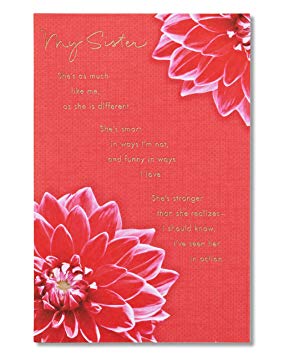 American Greetings My Sister Birthday Card for Sister with Foil