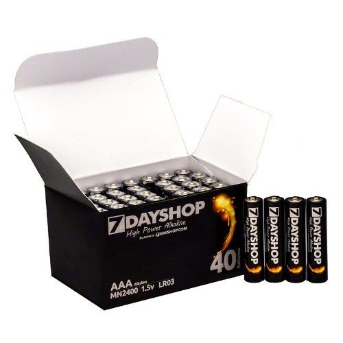 7dayshop AAA Batteries LR03 MN2400 High Power Alkaline Batteries - Mega Value 40 Pack!
