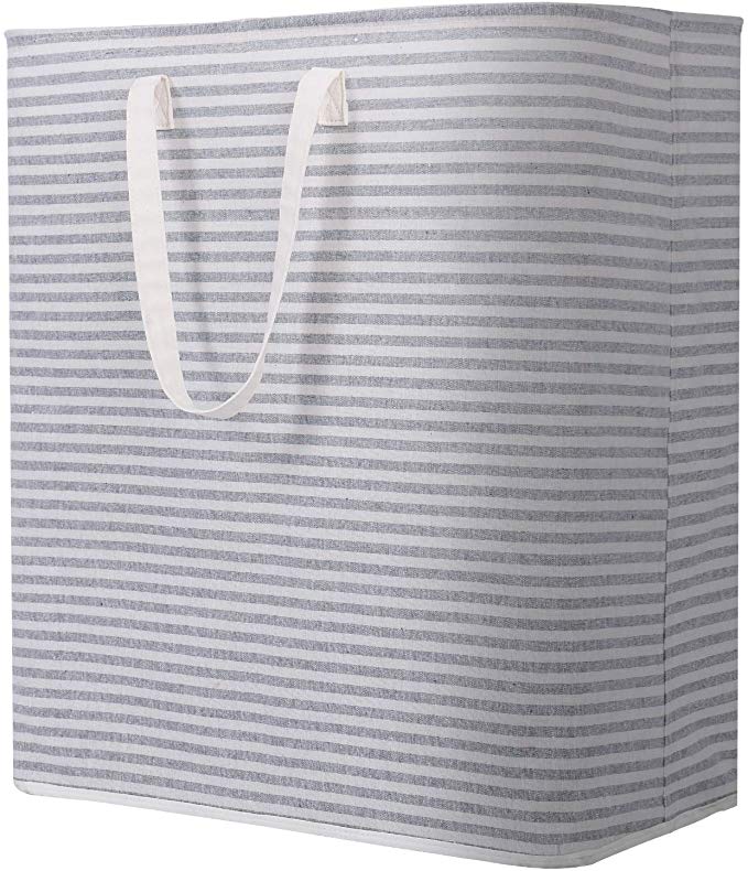 Lifewit Laundry Hamper Clothes Hamper Large Capacity Basket with Extended Handles for Storage Clothes Toys in Bedroom, Bathroom, Foldable, 100L, Grey