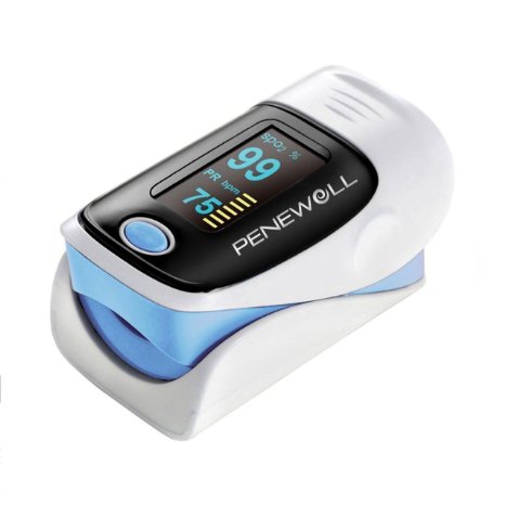 Finger Pulse Oximeter / Heart Rate Monitor With LED Display from PeneWell®: The Easy to Use Digital Meter Provides Fast Read Test Results of Blood Oxygen Saturation (SpO2) Levels Along with Heart Pulse Rate! Usable for Both Adult and Pediatric Use. The Compact Oximeter is Highly Portable and Can Be Used In The Home, Office, While Traveling and Involved in Physical Activities. Don't Leave Home Without This Oximeter. Your Life May Depend On It! (Blue)