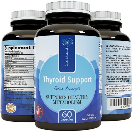 Thyroid Booster Formula Extra Strength Thyroid Support Dietary Complex Powerful Antioxidants Boosts Metabolism Promotes Weight Loss Increase Energy Ward off Fatigue for Women and Men by Opti Natural