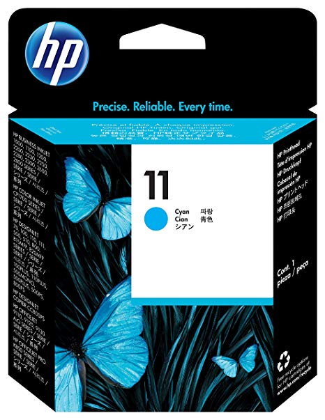 HP 11 Cyan Original Printhead (C4811A) for HP Business Inkjet 2800 1000 1100 1200 2300 2600 cp1700 HP Designjet 10 20 50 100 120 70 100 111 500 510 800 815 820 HP Officejet 9110 9120 9130 HP Officejet Pro K850 K850dn