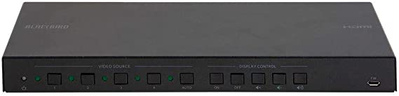 Blackbird 4K HDMI 2.0 Switch 4x1 (3xHDMI   1xDisplayport) HDR, 18Gbps, 4K 60H,z YCbCr 4:4:4, HDCP 2.2, CEC, IR, HPD, EDID Support (Compatible with PS4/5 Xbox Apple TV Fire Stick Roku Blu-Ray Player)