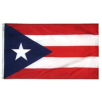Annin Flagmakers Model 146770 Territory: Puerto Rico Flag 4x6 ft. Nylon SolarGuard Nyl-Glo 100% Made in USA to Official Design Specifications.