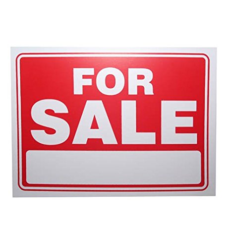 For Sale Sign 9 x 12 Inch - 4 Pack