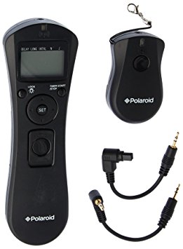 Polaroid Wireless Camera Shutter Remote with Interval Timer for Select Canon SLR Cameras