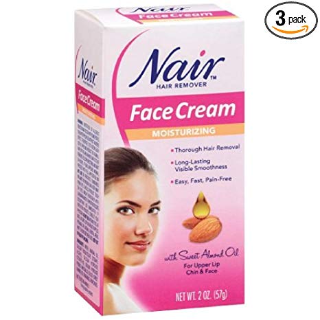 Moisturizing Face Cream For Upper Lip Chin And Fac Nair 2 oz, Pack of 3