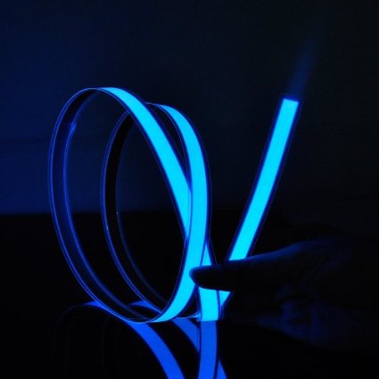 Lychee 1M Neon Glowing Strobing Electroluminescent Robbin El Tape Belt Blue