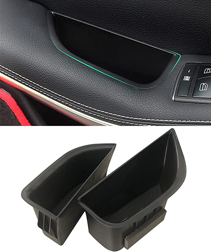 VESUL Front Row Door Side Storage Box Compatible with Mercedes-Benz MB Benz CLA-Class CLA45 AMG CLA250 GLA-Class GLA250 GLA45 AMG 2014-2020 Armrest Phone Container Door Organizer Handle Pocket