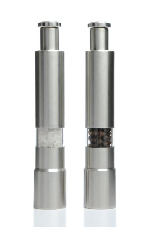 Copy of Grind Gourmet's Original Salt and Pepper Grinder Pump and Grind Pepper Mills, Stainless One Hand Operated Salt and Pepper Mill Set of 2 or Buy a Single Pepper Mill (2)