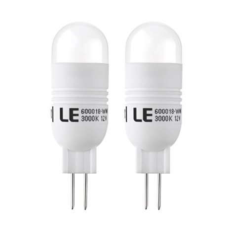 LE 2.5W G4 LED Bulbs, 20W Halogen Bulbs Equivalent, 12V AC/DC, 200lm, 120° beam angle, Warm White, 3000K, G4 Bulb, Bi-Pin Light Bulbs, LED Light Bulbs, Pack of 2 Units