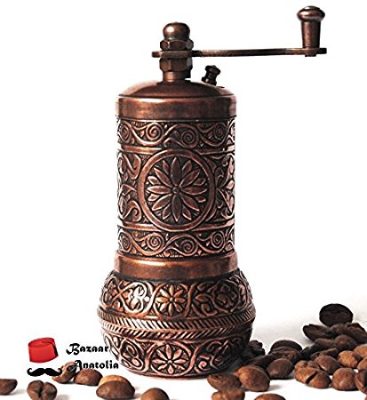 Turkish Grinder, Spice Grinder, Salt Grinder, Pepper Mill 4.2'' (Antique Copper)