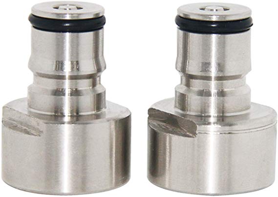 LUCKEG BF KMCA-LG Ball Lock Adapter Keg coupler, 5/8, Silver