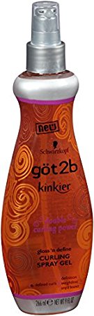 Got2b Kinkier Curling Spray Gel, 9-Ounce (Pack of 2)