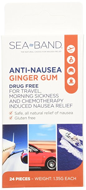 Anti-Nausea Ginger Gum 24 Count (Pack of 3)