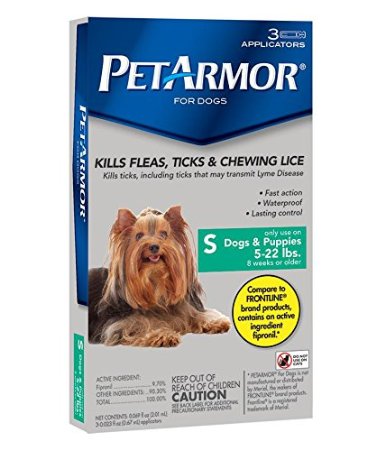 PetArmor Squeeze on Dog Flea and Tick Repellent, 3 Month Pack for 5 to 22-Pound