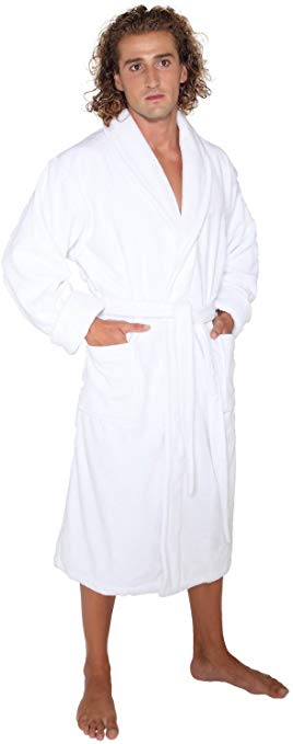 Arus Men's Deluxe Terry Cloth Turkish Cotton Bathrobe Robe