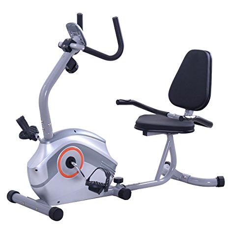 Goplus Recumbent Exercise Bike Magnetic Stationary Bicycle Cardio Workout Fitness Home Gym New