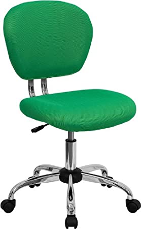 Flash Furniture Mid-Back Bright Green Mesh Padded Swivel Task Office Chair with Chrome Base, BIFMA Certified