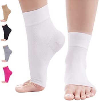 Kemford Ankle Compression Sleeve - Foot Brace for Arch Support - Heel Pain Relief for Women & Men