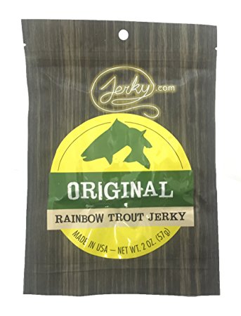 Original All Natural Rainbow Trout Jerky - The Freshest and Best Trout Jerky on the Market - 100% Whole Muscle Rainbow Trout - No Added Preservatives, No Added Nitrates and No Added MSG - 2 oz. bag