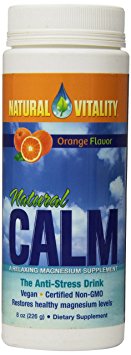 Natural Vitality Magnesium Calm Supplement, Orange, 8 Ounce