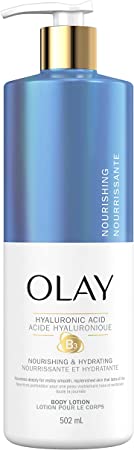 Olay Nourishing & Hydrating Body Lotion with Vitamin B3 & Hyaluronic Acid, 502 mL Pump