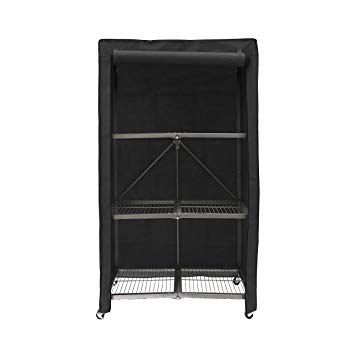 Origami Fabric Protection Cover for 4-Shelf Large Storage Rack - Black