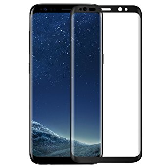 AMOVO Samsung Galaxy S8 Plus Screen Protector [PET TPU] [High Sensitivity] [Full Coverage] Premium 3D-Curved PET Screen Protector for Samsung Galaxy S8 Plus (Black)