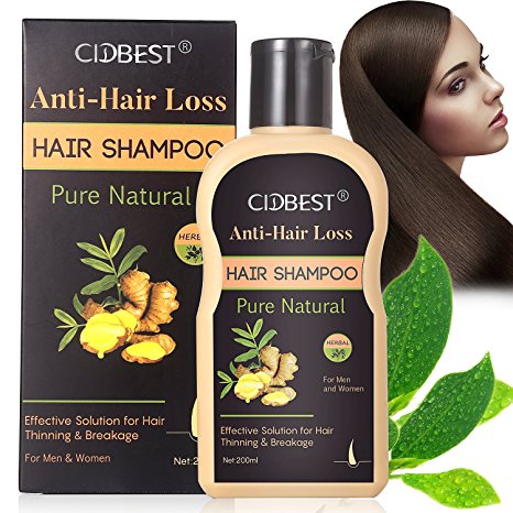 Anti-Hair Loss Shampoo, Hair Regrowth Shampoo, Natural Old Ginger Hair Care Shampoo Effective Solution for Hair Thinning & Breakage - Organic Hair Regrowth Products for Men & Women