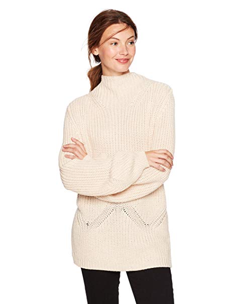 Cable Stitch Women's Mock Neck Pullover Sweater