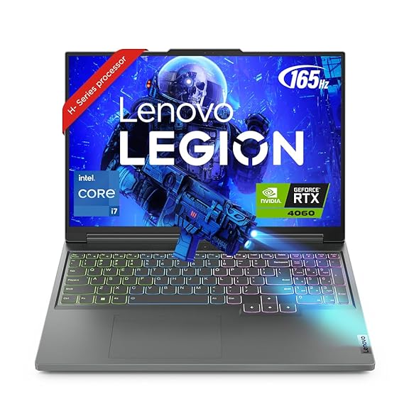 Lenovo Legion Slim 5 Intel Core i7 13620H 16" (40.64cm) WQXGA IPS 165Hz 300Nits Gaming Laptop (16GB/1TB SSD/Win 11/Office 2021/NVIDIA RTX 4060 8GB/Alexa/3 Month Game Pass/Storm Grey/2.4Kg), 82YA00DXIN