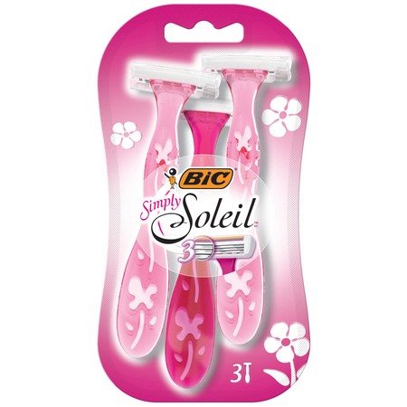 BIC Simply Soleil 3 Blade Women's Disposable Razor, 3 Count