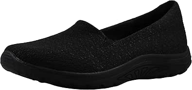 Skechers Women's Reggae Fest-Wicker-Engineered Knit Twin Gore Slip on (Willows) Loafer Flat