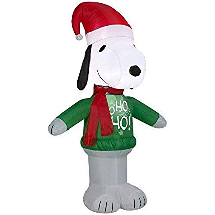 Gemmy 15375 Airblown Snoopy Ho Sweater Christmas Inflatable 3.5FT TALL