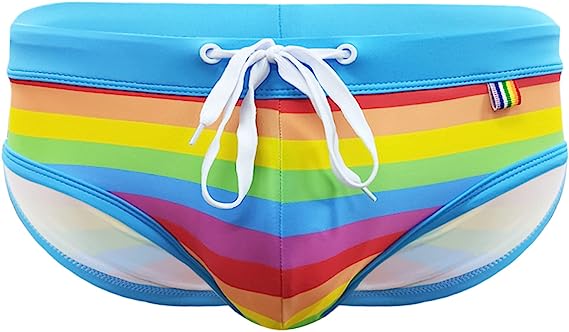 Panegy Mens Basic Classic Swim Briefs Padded Bikini Swimwear Triangle Swimsuit Bikini Bottoms Low Rise S-XXL