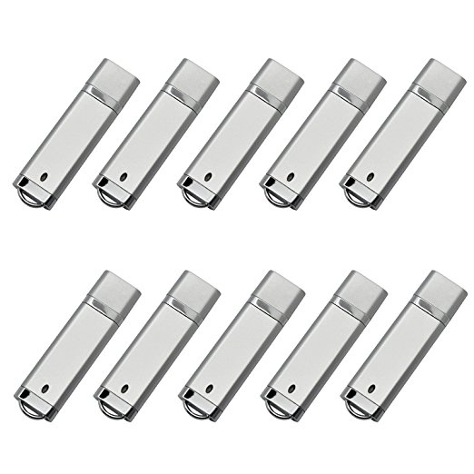 KEXIN 4GB USB 2.0 Flash Drive in Snapcap, Silver, 10PCS