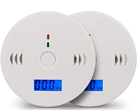 Carbon Monoxide Detector Alarm, CO Gas Sensor Detector Digital Display Alarm Clock Warning Home (3 AA Battery not Included) (Pack 1)