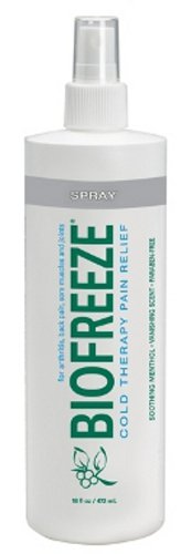Biofreeze Pain Relief Spray 16 Ounce Bottle with Pump Colorless Formula Pain Reliever