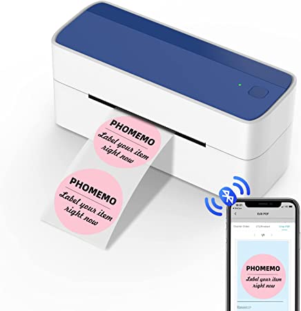 Bluetooth Thermal Shipping Label Printer - Phomemo Thermal Label Printer for Shipping Packages - Thermal Shipping Label Printer Wireless Thermal Printer, Compatible with USPS, Shopify, Amazon, Ebay