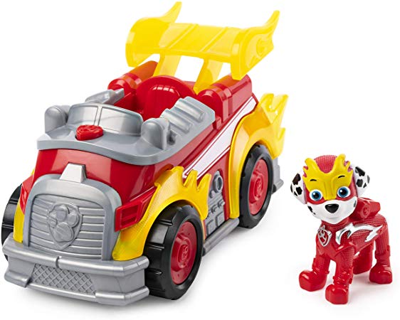 Paw Patrol, Mighty Pups Super Paws Marshall’s Deluxe Vehicle with Lights and Sounds