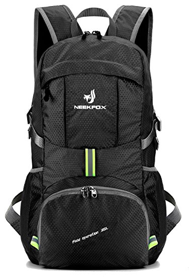 NEEKFOX Lightweight Packable Travel Hiking Backpack Daypack,35L Foldable Camping Backpack,Ultralight Sport Outdoor Backpack