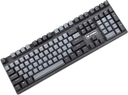 YMDK 108 104 PBT Double Shot Dolch Non Shine Through ANSI OEM Profile for MX Mechanical Keyboard (ONLY KEYCAP) (Black Gray Mixed)