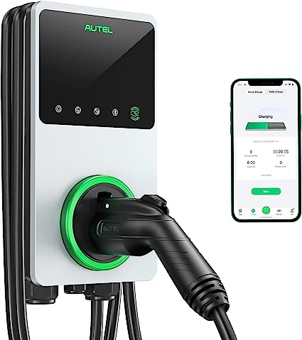 Autel Home Smart Electric Vehicle (EV) Charger up to 50Amp,Level 2 EV Charger,Energy Star, CSA,Wi-Fi and Bluetooth Enabled EVSE, 25-Foot Cable