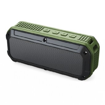 AUKEY Bluetooth Speaker, Outdoor Wireless Speaker with 16 Hours Playtime, Water and Shock Resistant, Dedicated Bass Port for iPhone, iPad, Samsung & More - Army Green
