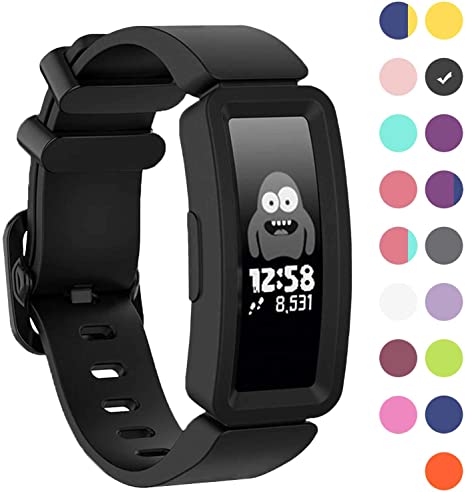 GVFM Compatible with Fitbit Ace 2 Bands for Kids 6 , Soft Silicone Waterproof Bracelet Accessories Sport Strap Boys Girls Wristbands Compatible for Fitbit Ace 2